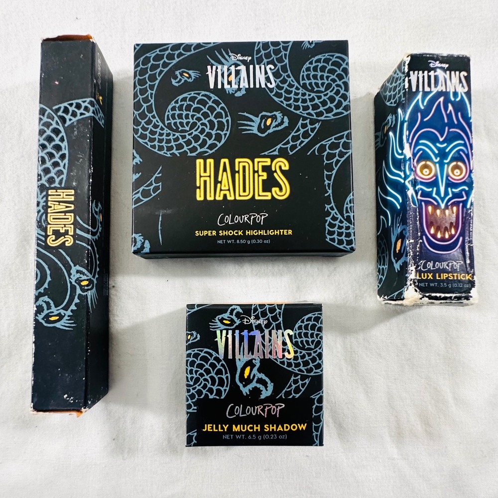 NEW ColourPop Disney Villains Hades Makeup Bundle Discontinued Set RARE see pics